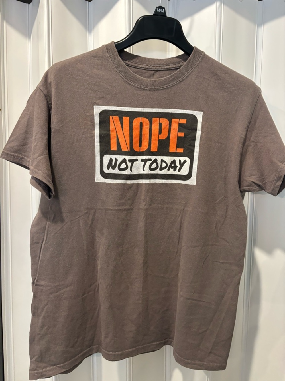 Nope Not Today Graphic Tee - Brown Size Medium